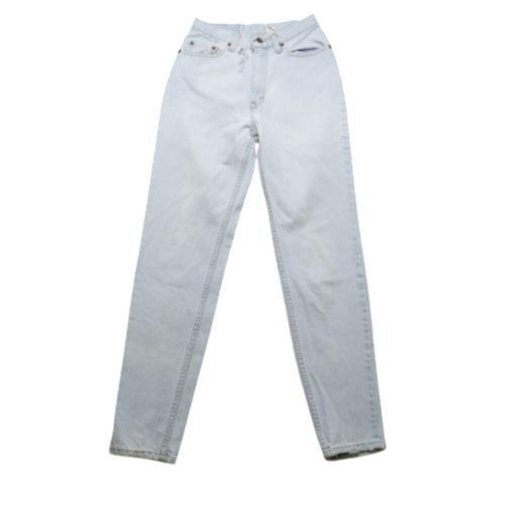 Vtg Levis 501 Jeans Womens 7M Light Wash Denim USA Made High Rise Distressed 90s